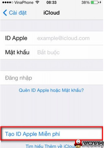 Cài đặt iCloud iPhone 5S
