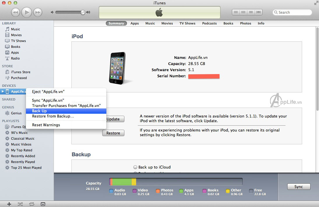 Làm thế nào để restore backup iPhone bằng iTunes?
